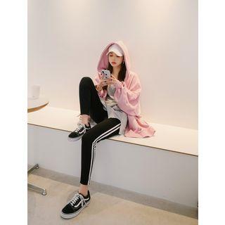 Plus Size Long Zip-up Hoodie