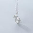 925 Sterling Silver Pineapple Pendant Necklace As Shown In Figure - One Size