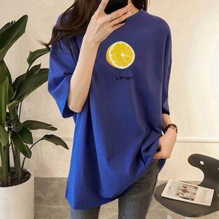 Elbow-sleeve Lemon T-shirt