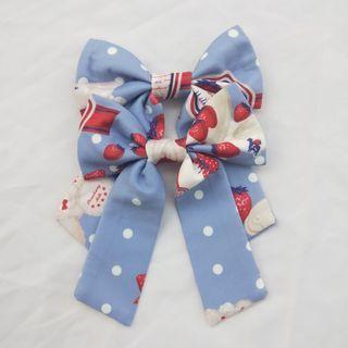 Strawberry Print Hair Clip / Headband