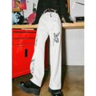 Butterfly Wide Leg Jeans