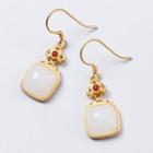 925 Sterling Silver Gemstone Dangle Earring 1 Pair - S925 Silver - One Size