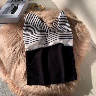 Striped Panel Camisole Top