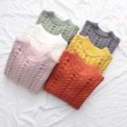Open Knit Plain Sweater