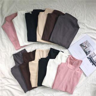 Long-sleeve Mock Neck T-shirt / Turtleneck T-shirt