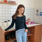 Fitted Rib-knit Top