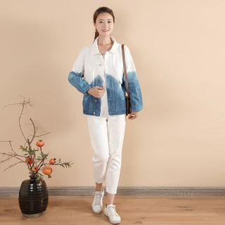 Indigo Dyed Button-up Jacket