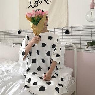 Polka Dot T-shirt Dress