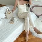 Cami Top & Drawcord Pants Lounge Set Ivory - One Size