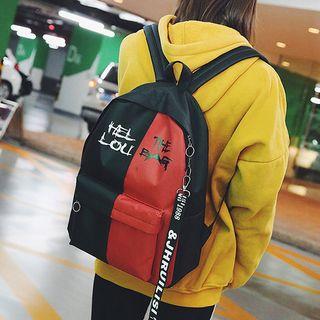 Colorblock Canvas Backpack