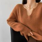V-neck Loose-fit Sweater In 6 Colors