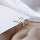 Heart Glaze Earring E4700 - 1 Pair - White - One Size