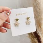 Rhinestone Cutout Star Drop Earring As Shown In Figure - One Size