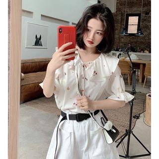 Short-sleeve Floral Top / A-line Floral Dress (various Designs)