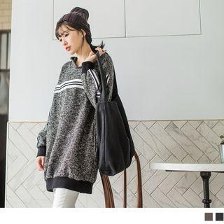 Melange Striped Hoodie