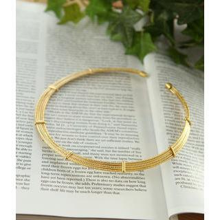 Three-strand Choker Necklace Gold - One Size