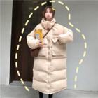 Stand Collar Padded Long Jacket