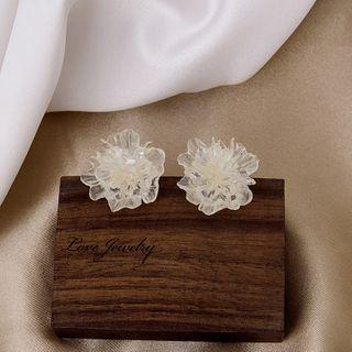 Faux Crystal Flower Earring E3200 - As Shown In Figure - One Size