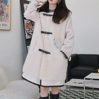 Buckled Fluffy Long Coat