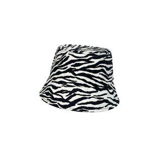 Zebra Print Bucket Hat Zebra - Black & White - One Size