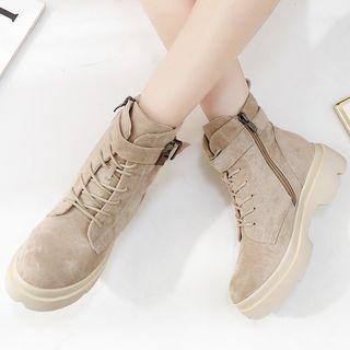 Platform Side Zip Short Boots