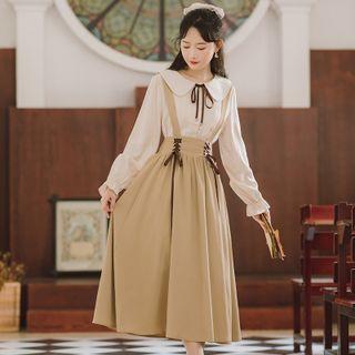 Set: Ribbon Shirt + Suspender Skirt