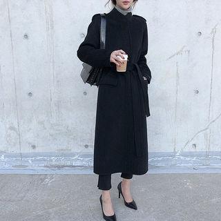 Handmade Wool Long Military Coat