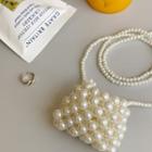 Faux-pearl / Bead Mini Crossbody Bag
