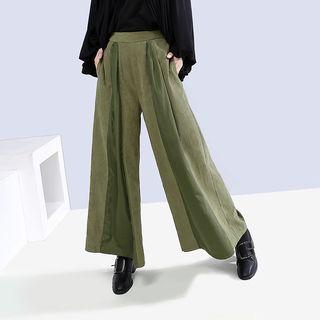 Color Block Irregular Hem Long Jacket