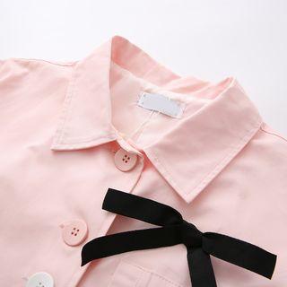 Bow-accent Trench Coat