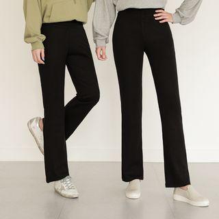 Wide-band Boot-cut Sweatpants In 2 Lengths