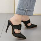 Croc Grain High-heel Shoes