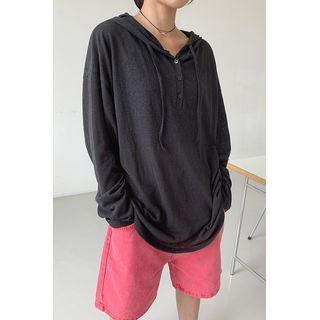 Long-sleeve Summer Henley Hoodie