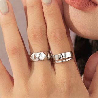 Polished / Stud Sterling Silver Ring