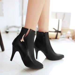 Heeled Pointy Ankle Boots