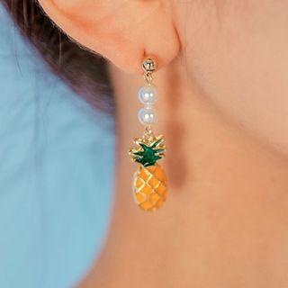Faux-pearl Fruit Drop Earrings