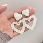 Cutout Large Heart Stud Earring / Clip-on Earring