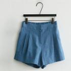 Hidden-hook Linen Shorts