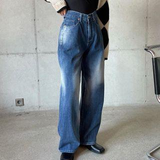 Gradient Wide Leg Straight Leg Jeans
