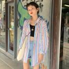 Long-sleeve Striped Shirt Multicolor - One Size