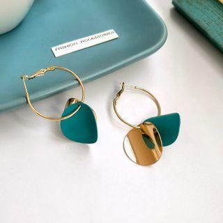 Geometry Drop Earring 1 Pair - Earring - Blue - One Size