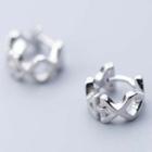 925 Sterling Silver Geometric Earring S925 Silver - 1 Pair - Silver - One Size
