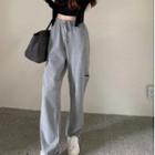 Cropped Camisole Top / Cardigan / Ripped Sweatpants