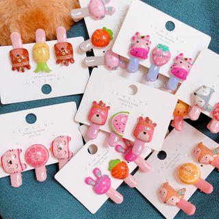 Set: Animal / Fruit Hair Clip
