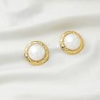 Alloy Shell Disc Earring 1 Pair - Gold - One Size