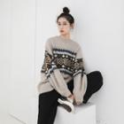 Printed Knitted Sweater