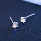 Bead Stud Earring 1 Pair - 925 Silver - Silver - One Size