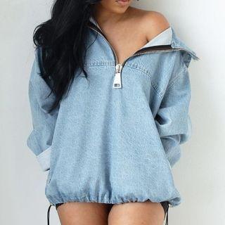 Long-sleeve Half-zip Sweater