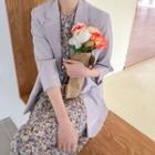Elbow-sleeve Single-breasted Blazer / Wide-leg Shorts