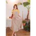 Spaghetti-strap Button-front Midi Dress